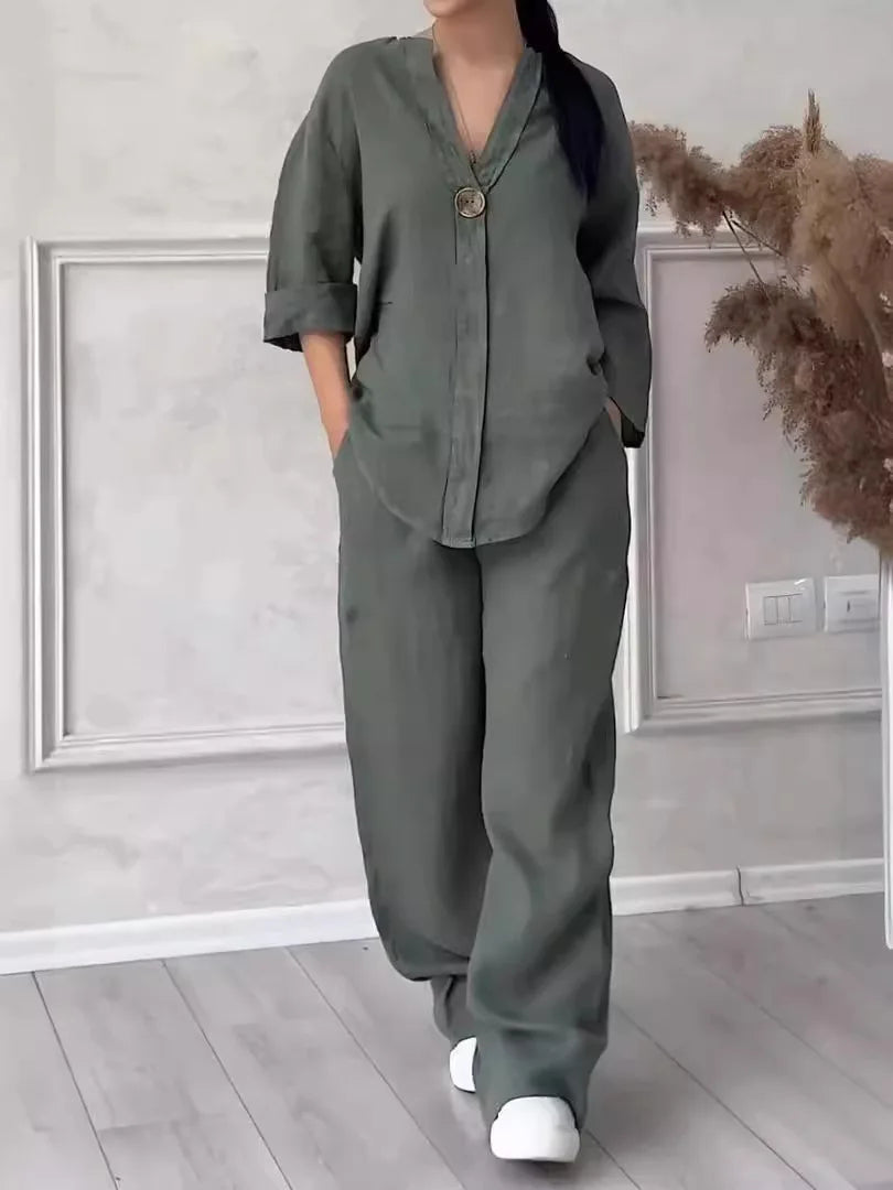 Atbw011 Kadın Pantolon Takım Gömlekli
